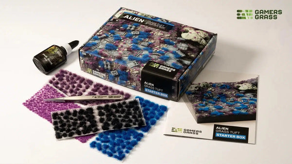 Gamer's Grass Tufts Starter Box set - Alien Grass