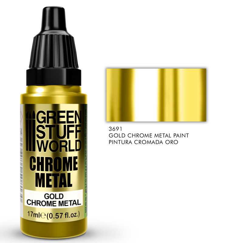 GSW Chrome Metal Paint - Gold Color 17ml