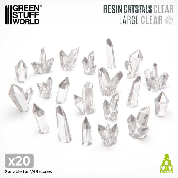 GSW Resin Crystals - Large CLEAR x20