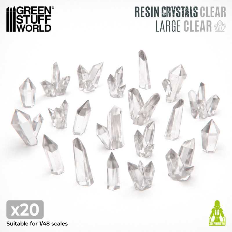 GSW Resin Crystals - Large CLEAR x20