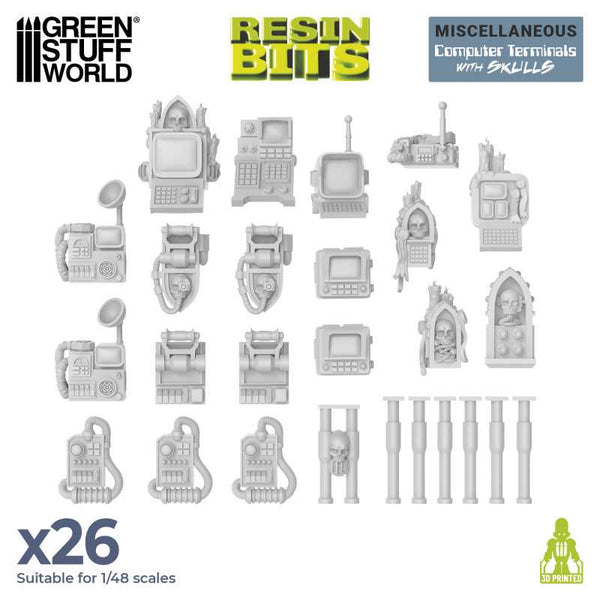 GSW Resin Basing Set - Computer Terminals with Skulls