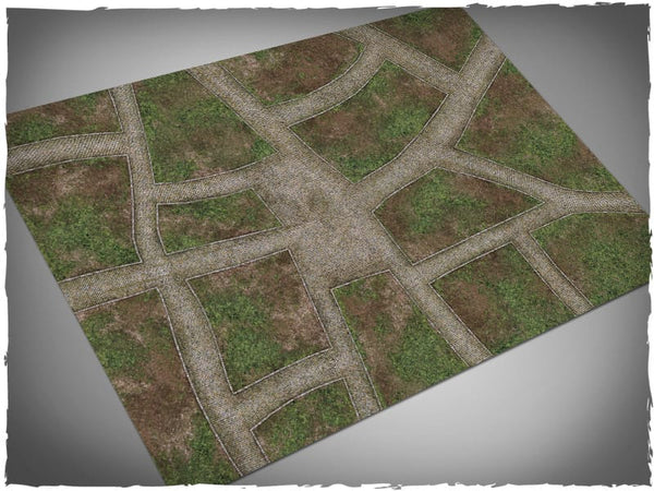 Deep-cut Studio Neoprene Gaming Mat - 4'x6' - Cobblestone Streets