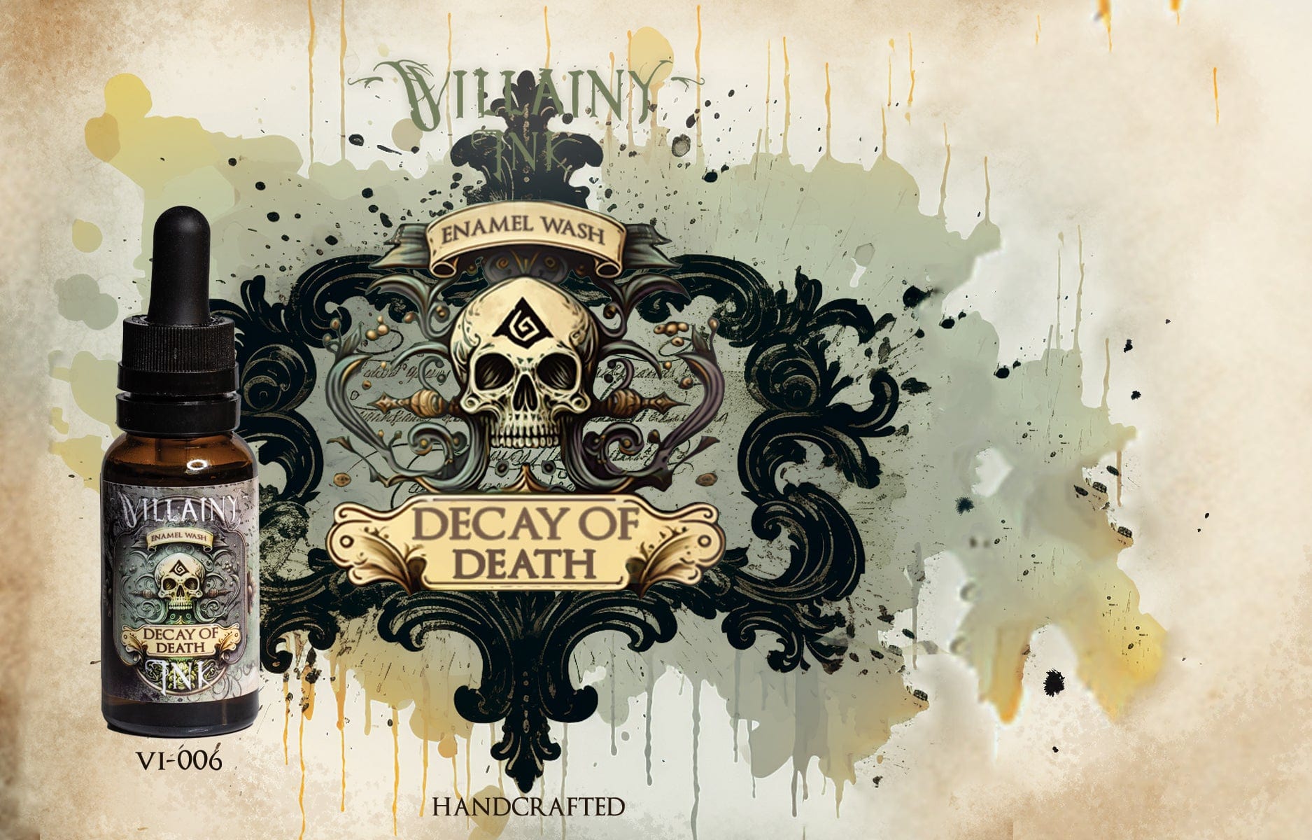 Death Boss Ink Villainy Inks Phase I - Handcrafted Enamel Washes 30ml - Decay of Deat