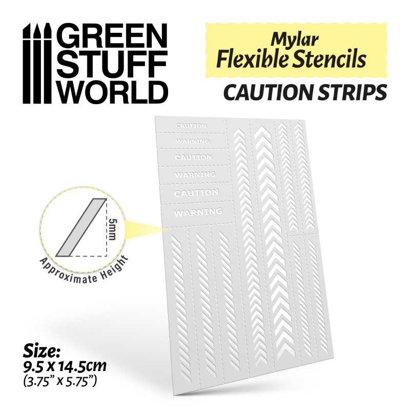 GSW Flexible Stencils - Caution Strips (5mm aprox.)