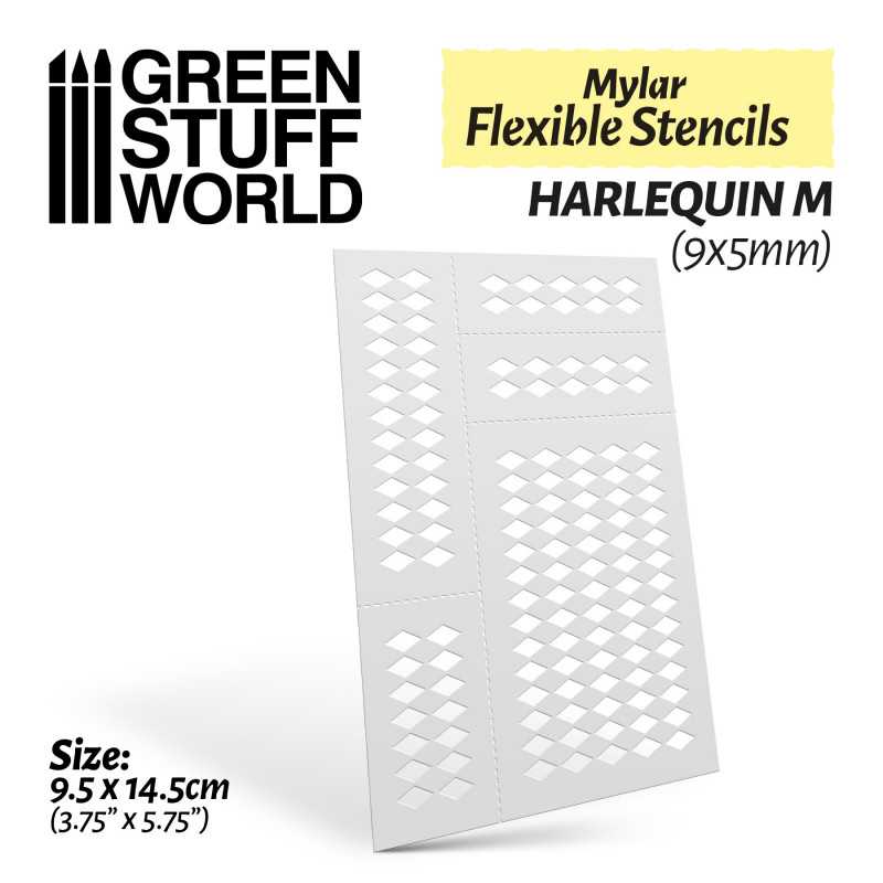 GSW Flexible Stencils - HARLEQUIN M (9x5mm)