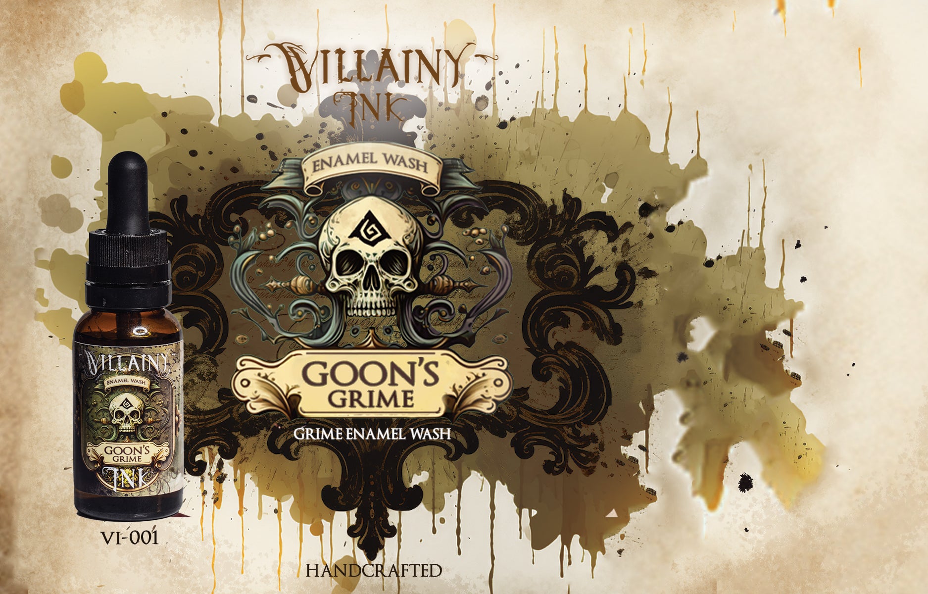 Villainy Inks - Handcrafted Enamel Washes 30ml - Goon's Grime