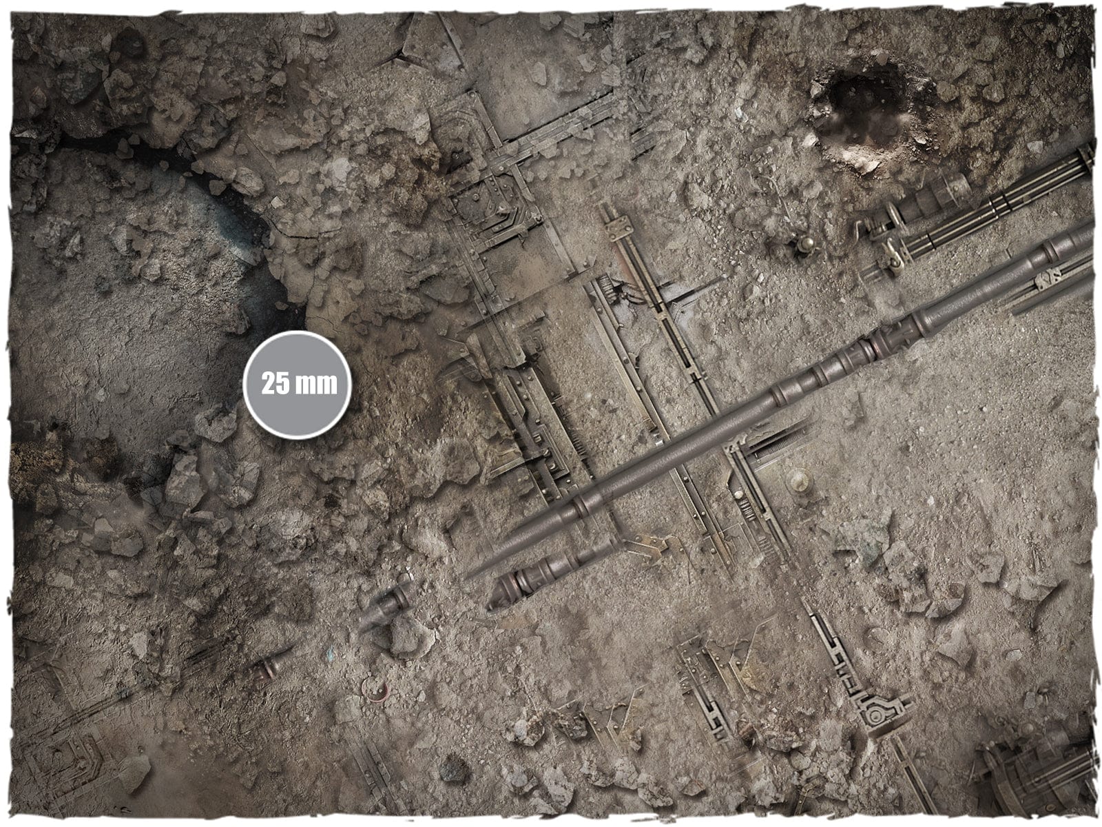 Deep-cut Studio Neoprene Gaming Mat - Kill Team / Warcry 22"x30" - Gothic Wasteland