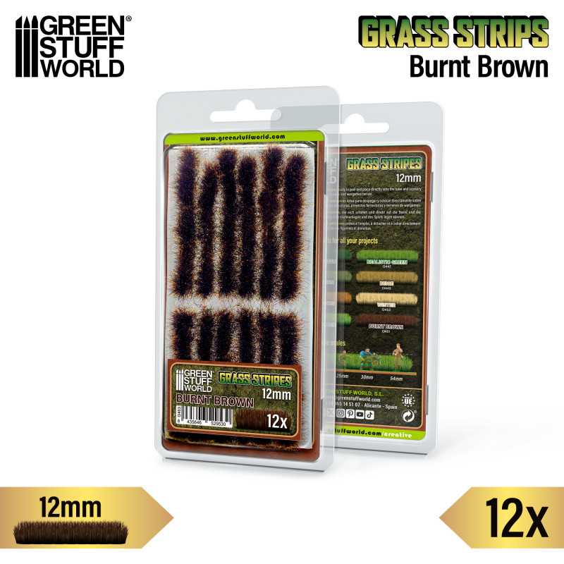 GSW Grass Strips 12mm - Burnt Brown
