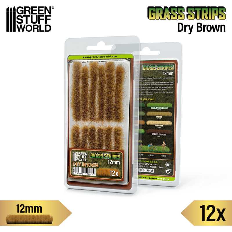 GSW Grass Strips 12mm - Dry Brown