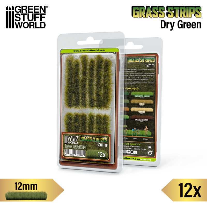 GSW Grass Strips 12mm - Dry Green