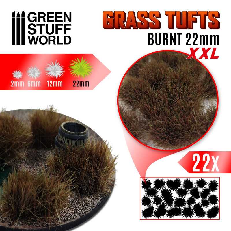 GSW Grass Tufts XXL 22mm - Burnt Brown