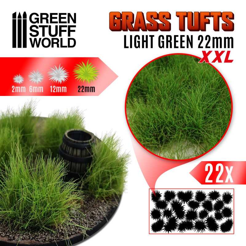 GSW Grass Tufts XXL 22mm - Light Green