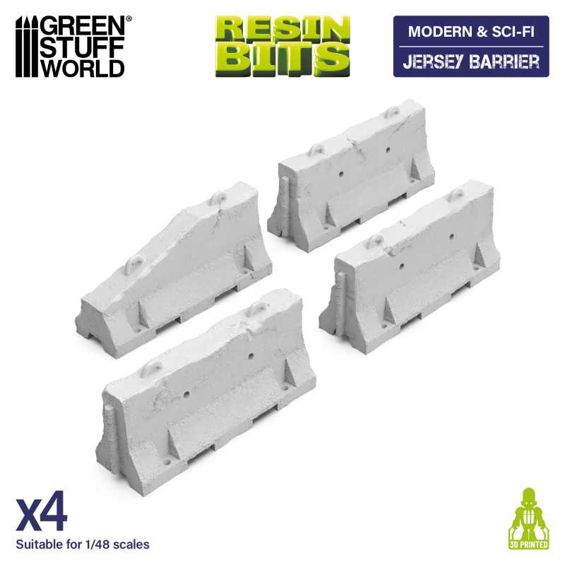 GSW Resin Basing Set - Modern & Sci-fi Broken Jersey Barriers