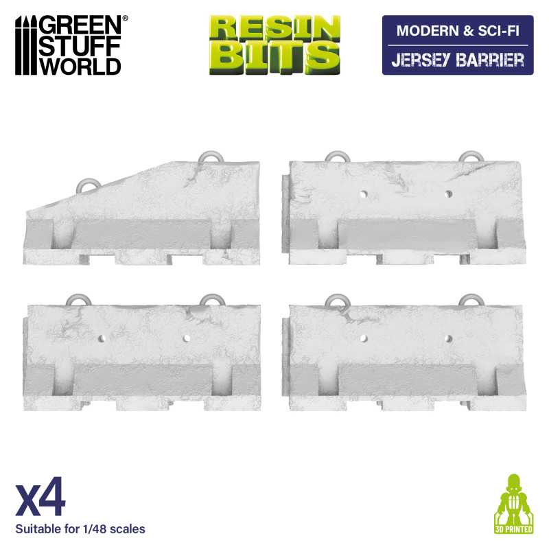 GSW Resin Basing Set - Modern & Sci-fi Broken Jersey Barriers