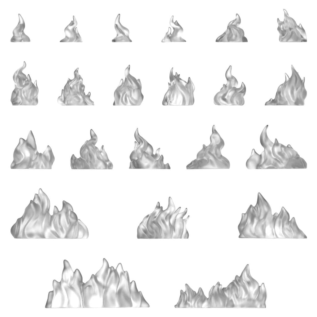 GSW Resin Basing Set - Large Fire Flames
