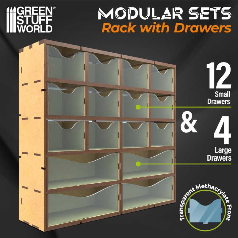 GSW Painting Desk Organizers - Vertical Drawers x16