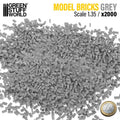 GSW Miniature Model Bricks - Grey x2000 1:35