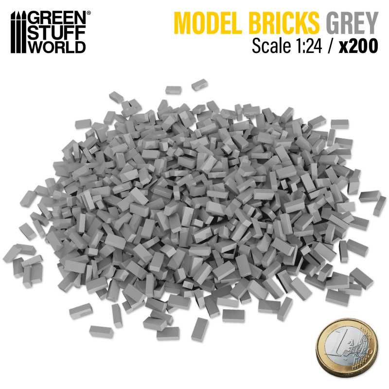 Mini Bricks Modelling GSW Miniature Model Bricks - Grey x800 1:24
