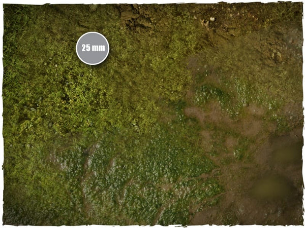 Deep-cut Studio Neoprene Gaming Mat - 4'x6' - Muddy Field