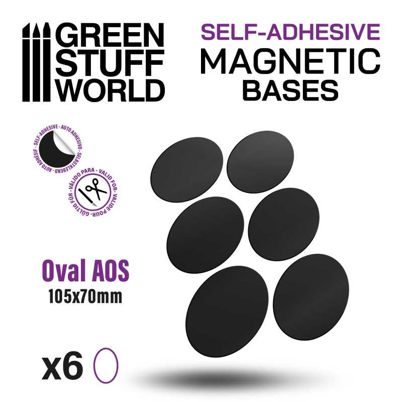 GSW Magnetic Adhesive Sheets - Precut Sizes - Oval 105x70mm