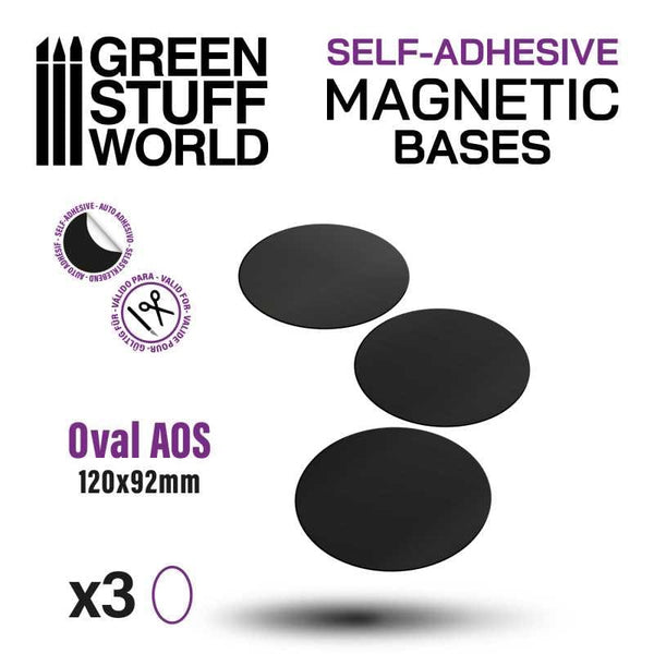 GSW Magnetic Adhesive Sheets - Precut Sizes - Oval 120x92mm
