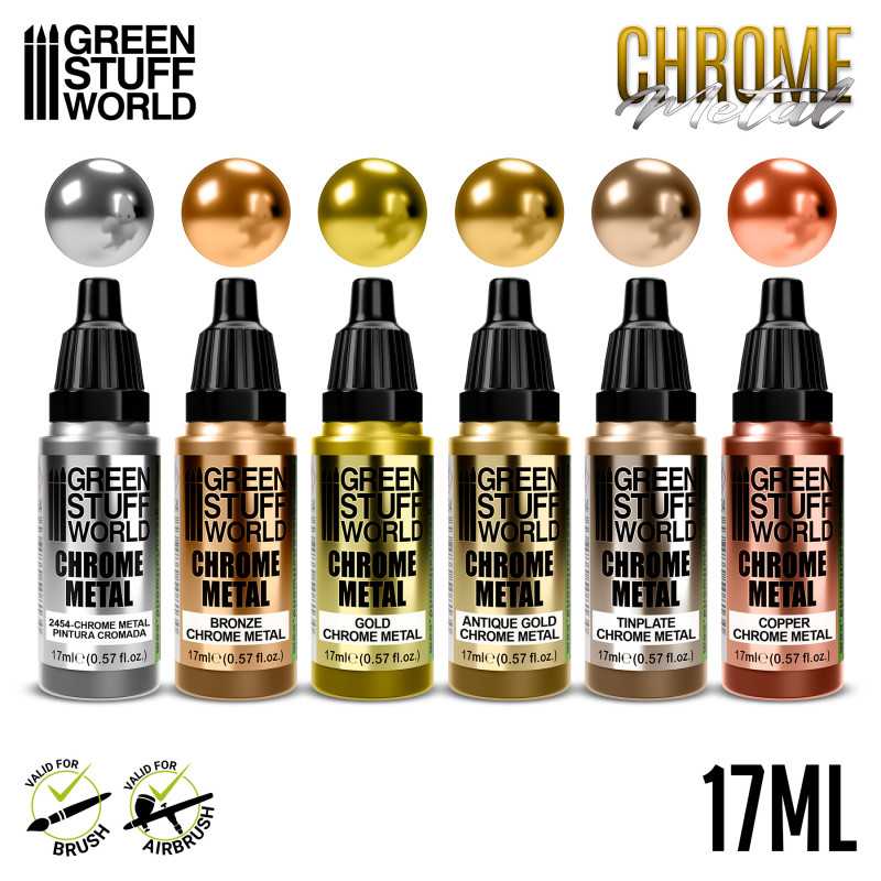 GSW Chrome Metal Paint Set x6 17ml