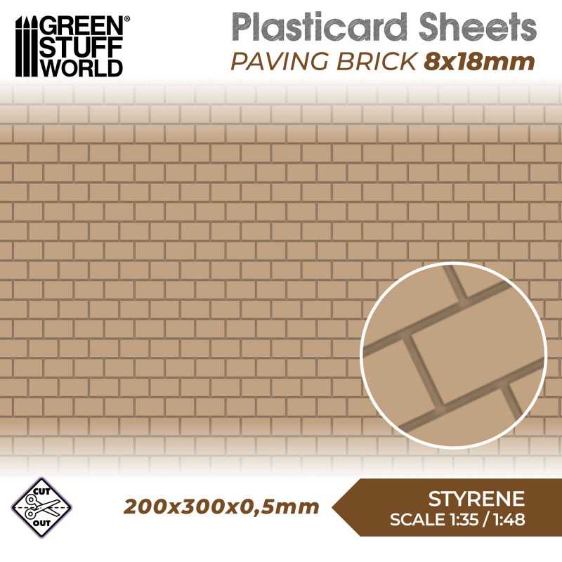 GSW Plasticard - Paving Brick 8x18mm