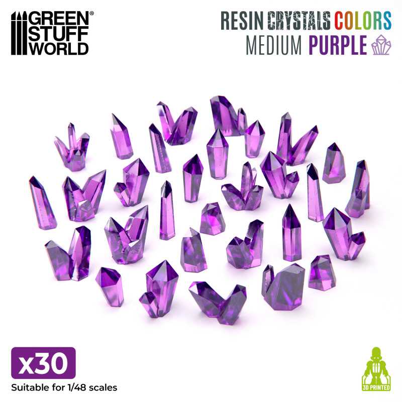 GSW Resin Crystals - Medium PURPLE x30