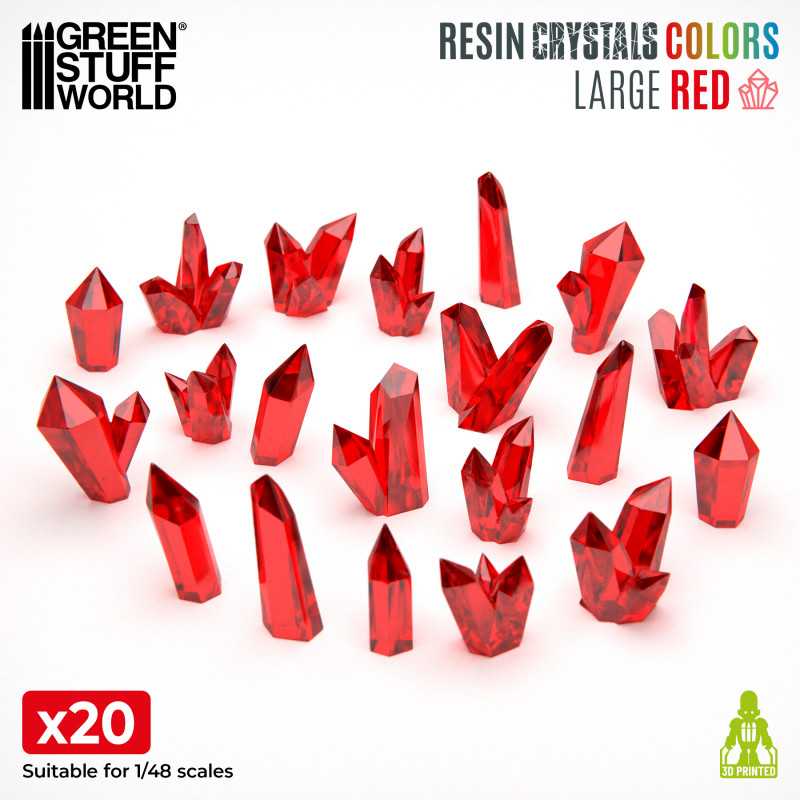 GSW Resin Crystals - Large RED x20