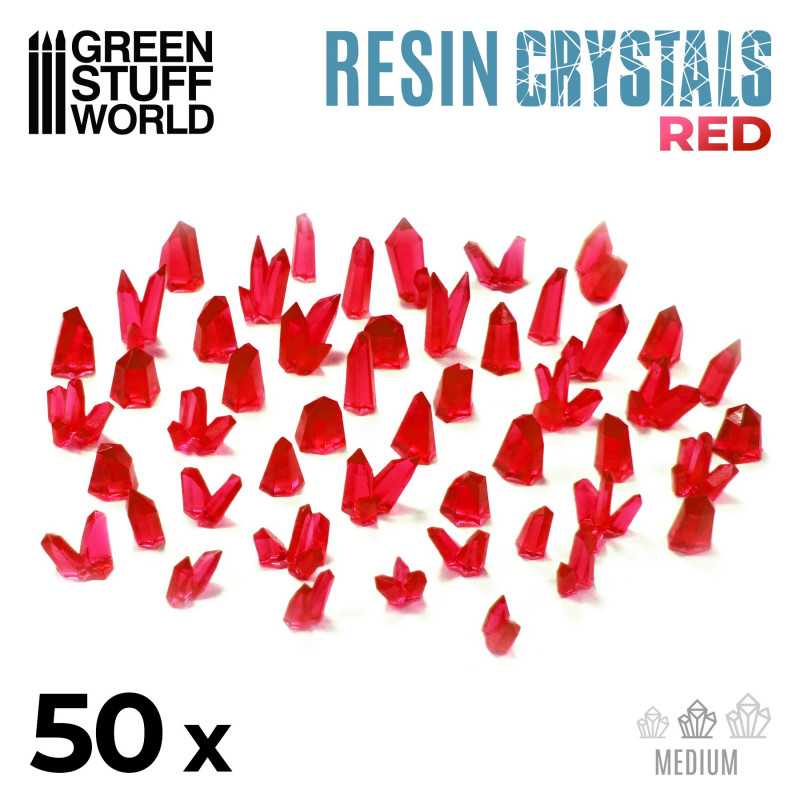 Translucent Resin Red GSW Resin Crystals - Medium RED x50