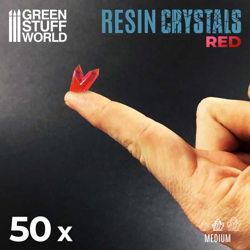 Translucent Resin Red GSW Resin Crystals - Medium RED x50