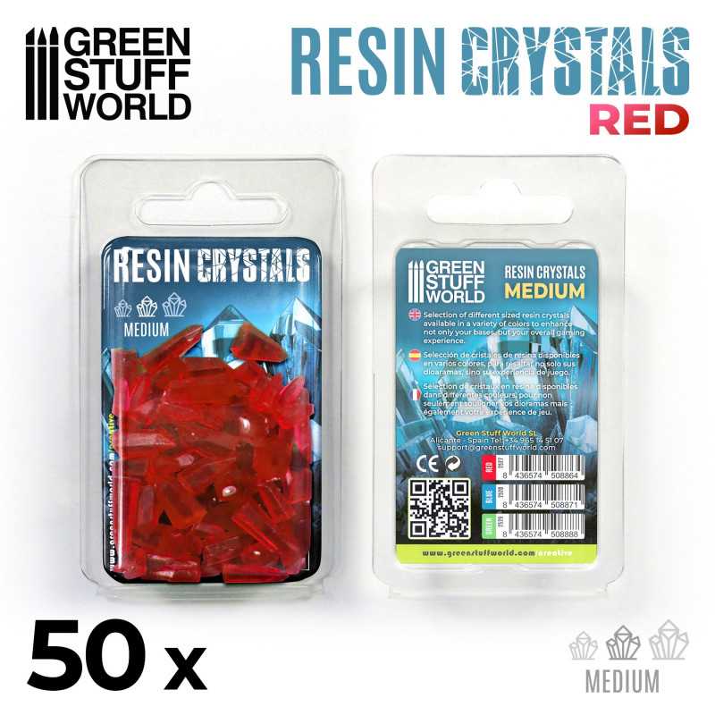 Translucent Resin Red GSW Resin Crystals - Medium RED x50