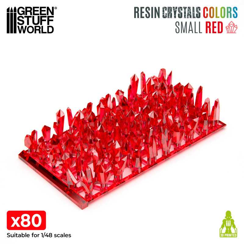 Translucent Resin Red GSW Resin Crystals - Small RED x80