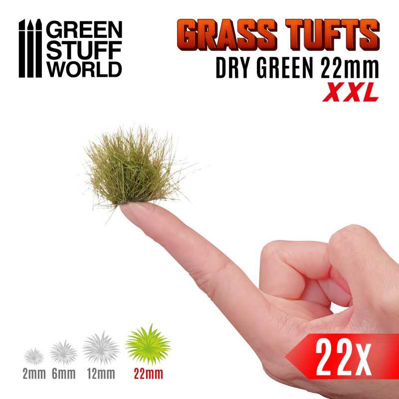 GSW Grass Tufts XXL 22mm - Dry Green