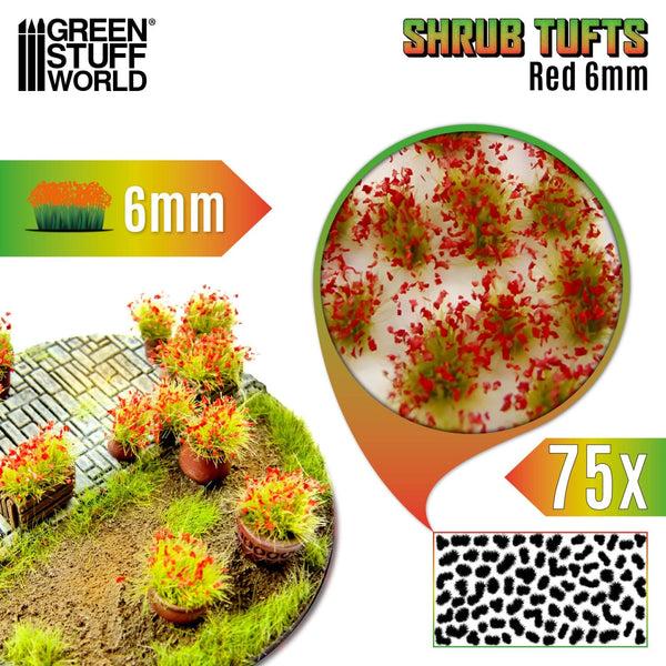 GSW Shrubs Tufts 6mm - Red