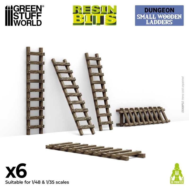 GSW Resin Basing Set - Small Wooden Ladders 1:48-1:35