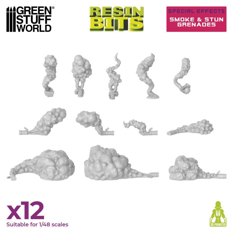 GSW Resin Basing Set - Smoke and Stun Grenades