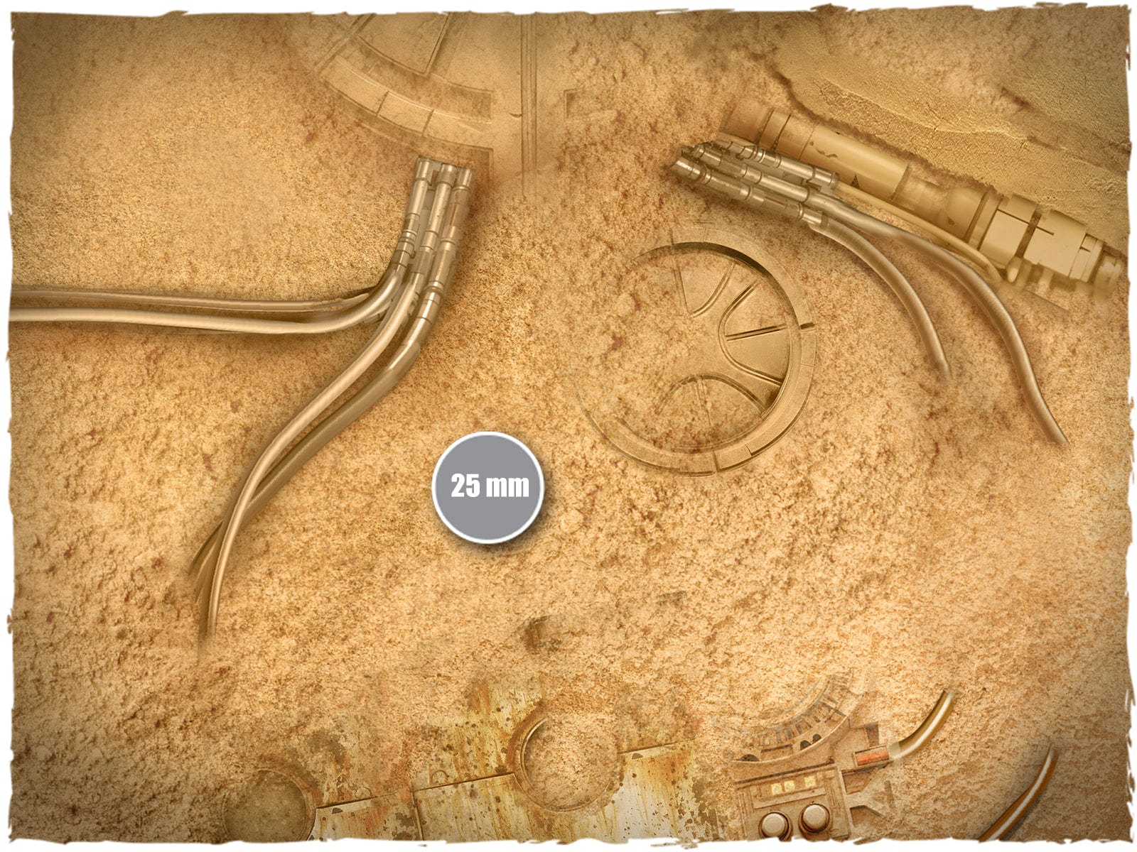 Deep-cut Studio Neoprene Gaming Mat - Kill Team / Warcry 22"x30" - Desert City