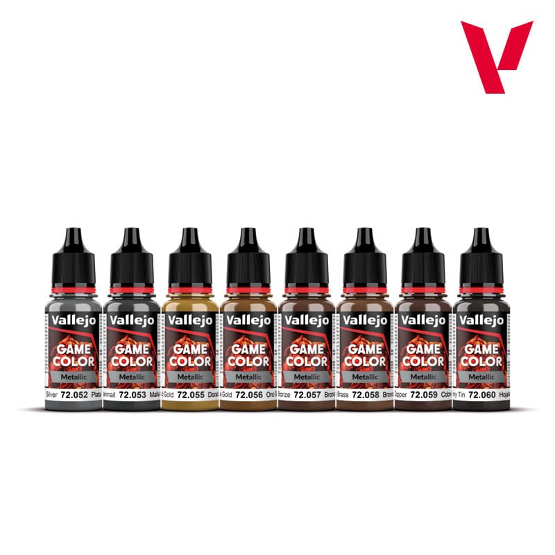 Vallejo Game Color Paint Set - Metallic Colors (8 colors)