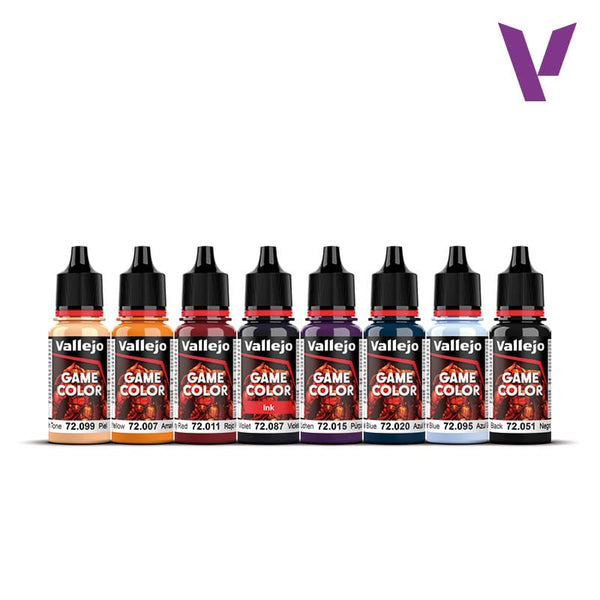 Vallejo Game Color Paint Set - Purple Dragons (8 colors)