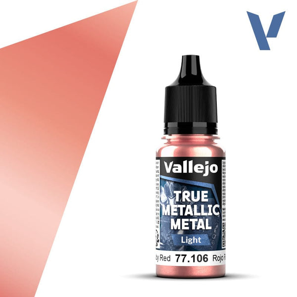 Vallejo True Metallic Metal 18ml - Light Ruby Red