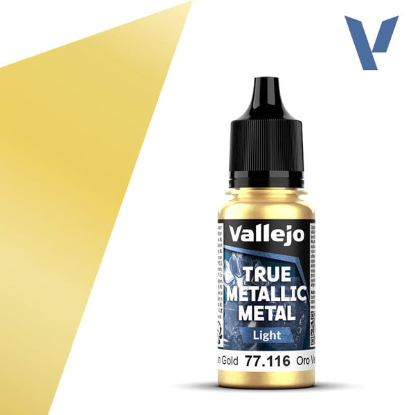 Vallejo True Metallic Metal 18ml - Light Greenish Gold