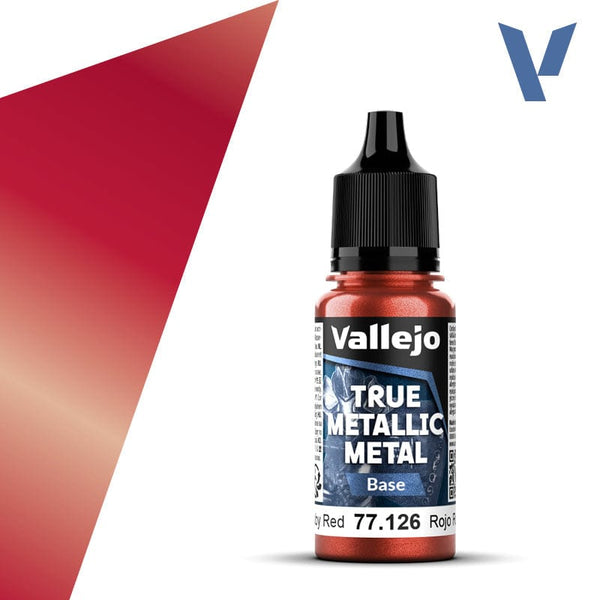 Vallejo True Metallic Metal 18ml - Base Ruby Red