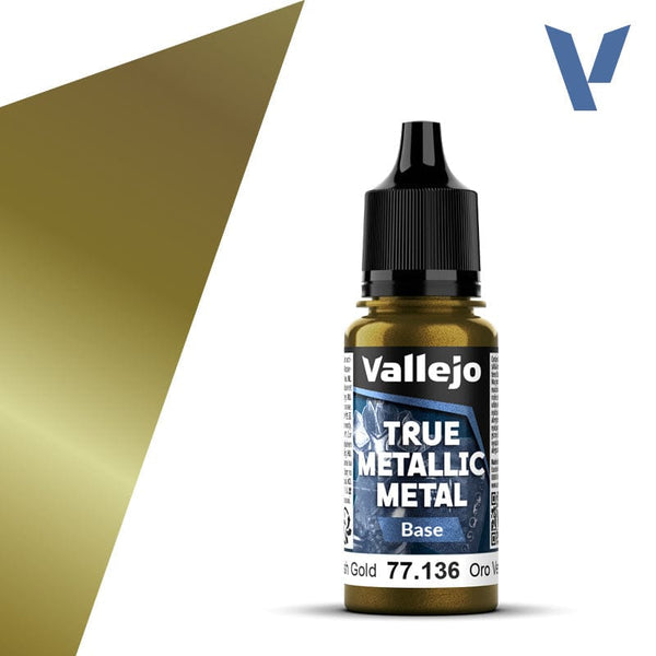 Vallejo True Metallic Metal 18ml - Base Greenish Gold