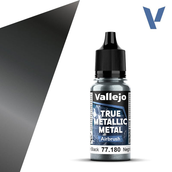 Vallejo True Metallic Metal 18ml - Airbrush Obsidian Black