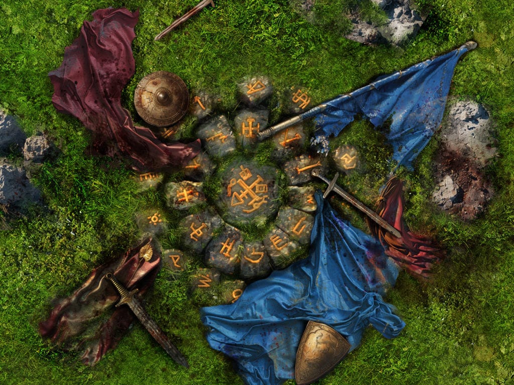 Warhammer Neoprene Objective Markers set - Battlefield