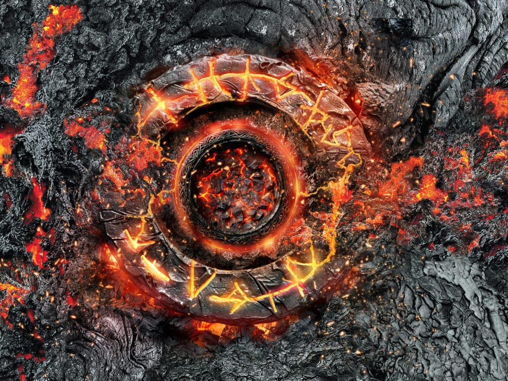 Warhammer Neoprene Objective Markers set - Realm of Fire