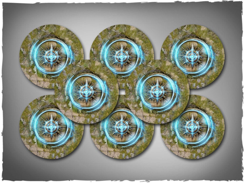 Objective Markers For Warhammer 40K - 7.57" NUCLEAR FALLOUT - Neoprene Non-slip Mat - Foto 4