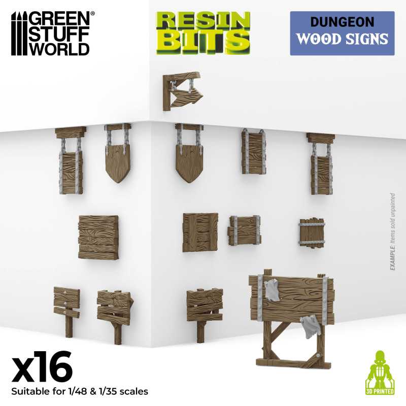 GSW Resin Basing Set - Wood Signs 1:48-1:35