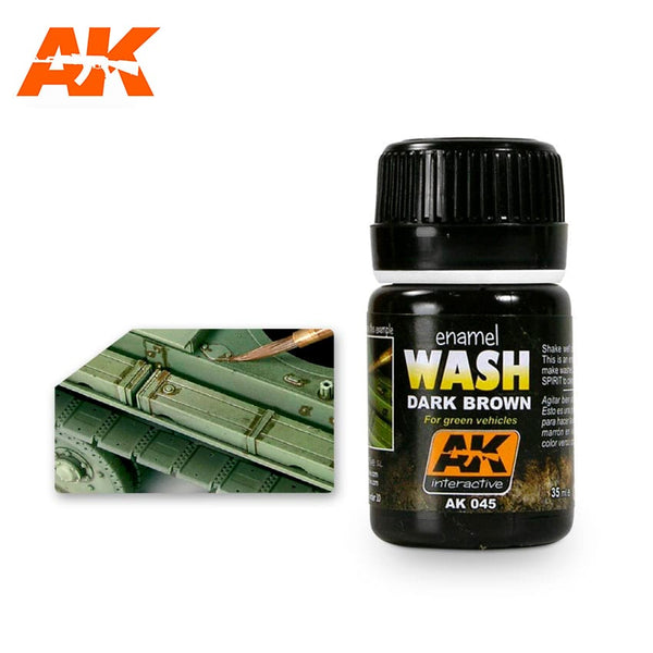 AK Interactive Dark Brown Wash for Green
